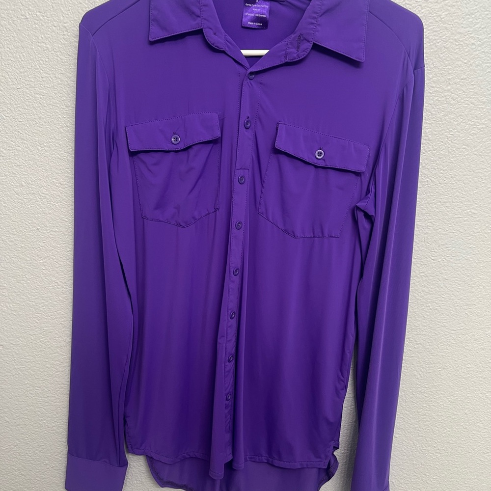 Cowgirl Tuff Women's Purple Button Down Shirt